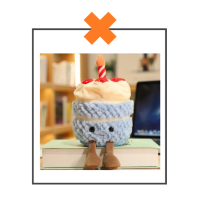 Kawaii knuffel cupcake lichtblauw